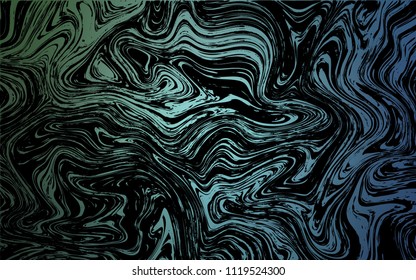 Dark Blue, Green vector background with abstract circles. A vague circumflex abstract illustration with gradient. The elegant pattern for brand book.