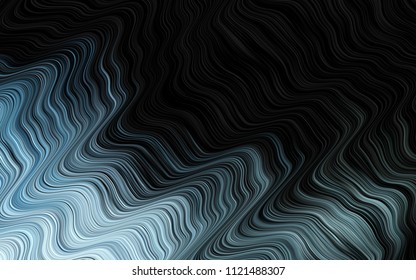 Dark Blue, Green vector background with bent ribbons. Glitter abstract illustration with wry lines. Brand new design for your ads, poster, banner.