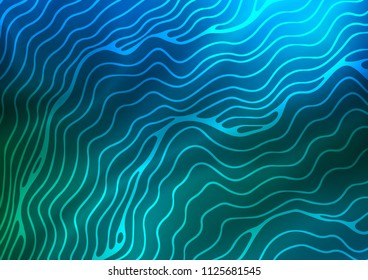 Dark Blue, Green vector background with liquid shapes. Geometric illustration in marble style with gradient.  The elegant pattern for brand book.