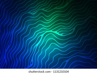 Dark Blue, Green vector background with liquid shapes. Brand new colored illustration in marble style with gradient. The best blurred design for your business.