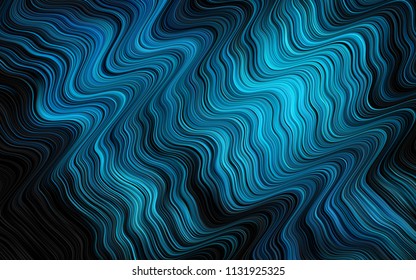 Dark Blue, Green vector background with curved circles. Brand new colored illustration in marble style with gradient. The template for cell phone backgrounds.