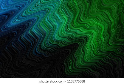 Dark Blue, Green vector background with bubble shapes. A completely new color illustration in marble style. A completely new template for your business design.
