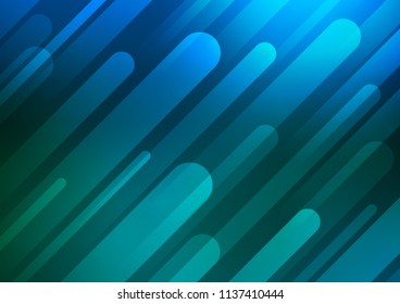 Dark Blue, Green vector background with straight lines. Shining colored illustration with narrow lines. The pattern can be used as ads, poster, banner for commercial.