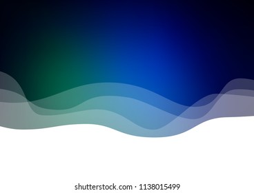 Dark Blue, Green vector background with bent lines. Geometric illustration in marble style with gradient.  New composition for your brand book.