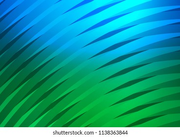 Dark Blue, Green vector background with straight lines. Decorative shining illustration with lines on abstract template. Best design for your ad, poster, banner.