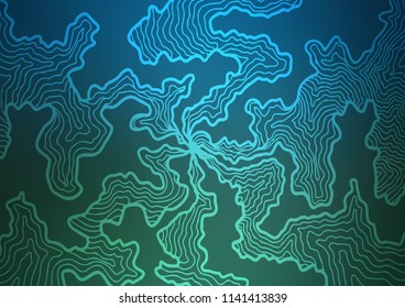 Dark Blue, Green vector background with bubble shapes. Colorful abstract illustration with gradient lines. The best blurred design for your business.