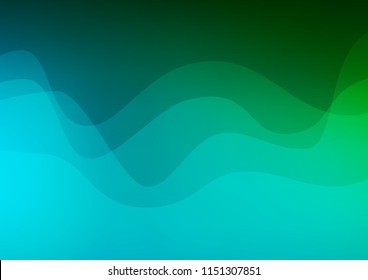 Dark Blue, Green vector background with bent ribbons. Creative geometric illustration in marble style with gradient. Marble design for your web site.