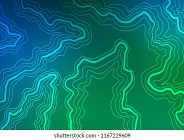 Dark Blue, Green vector background with lava shapes. Creative illustration in halftone marble style with gradient. Marble style for your business design.