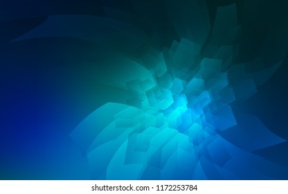 Dark Blue, Green vector background with hexagons. Illustration with set of colorful hexagons. New template for your brand book.
