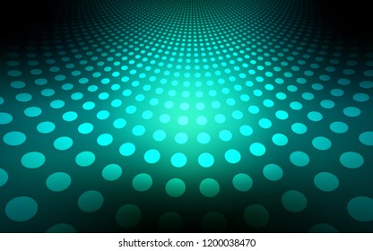 Dark Blue, Green vector background with bubbles. Glitter abstract illustration with blurred drops of rain. Completely new template for your brand book.