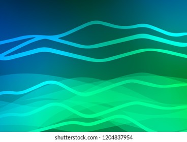 Dark Blue, Green vector background with straight lines. Modern geometrical abstract illustration with staves. Best design for your ad, poster, banner.