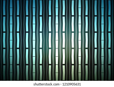 Dark Blue, Green vector background with straight lines. Glitter abstract illustration with colored sticks. The pattern can be used as ads, poster, banner for commercial.