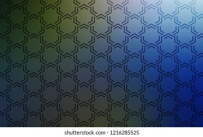 Dark Blue, Green vector background with straight lines. Glitter abstract illustration with colored sticks. The pattern for ad, booklets, leaflets.