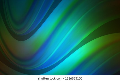 Dark Blue, Green vector background with abstract circles. Colorful illustration in abstract marble style with gradient. Marble style for your business design.