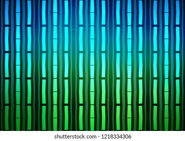 Dark Blue, Green vector background with straight lines. Modern geometrical abstract illustration with staves. The pattern can be used as ads, poster, banner for commercial.