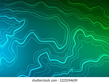 Dark Blue, Green vector background with straight lines. Decorative shining illustration with lines on abstract template. Best design for your ad, poster, banner.