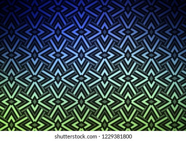 Dark Blue, Green vector background with triangles. Glitter abstract illustration with triangular shapes. Pattern for busines ad, booklets, leaflets