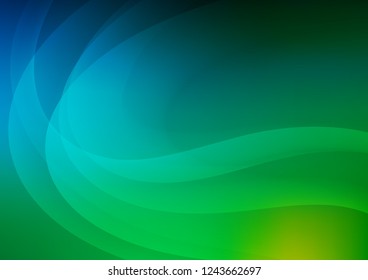 Dark Blue, Green vector background with lava shapes. Creative geometric illustration in marble style with gradient. The elegant pattern for brand book.