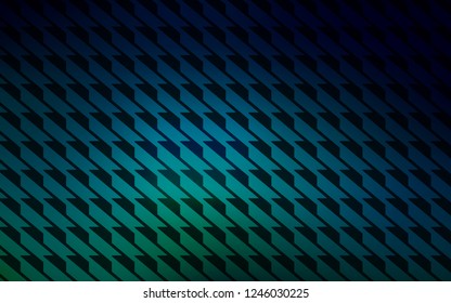 Dark Blue, Green vector background with straight lines. Colorful shining illustration with lines on abstract template. Pattern for ads, posters, banners.
