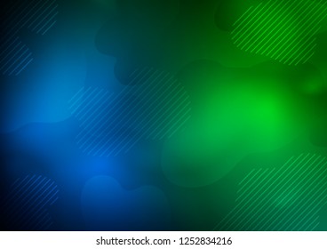 Dark Blue, Green vector background with straight lines. Blurred decorative design in simple style with lines. Best design for your ad, poster, banner.