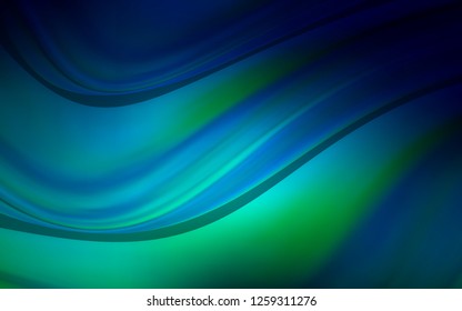 Dark Blue, Green vector background with lava shapes. A completely new color illustration in marble style. The best blurred design for your business.