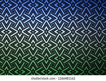 Dark Blue, Green vector background with triangles. Modern abstract illustration with colorful triangles. Smart design for your business advert.