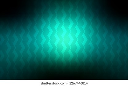 Dark Blue, Green vector background with straight lines. Lines on blurred abstract background with gradient. Template for your beautiful backgrounds.