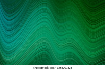 Dark Blue, Green vector background with curved circles. Geometric illustration in marble style with gradient.  The best blurred design for your business.