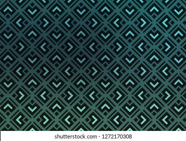 Dark Blue, Green vector background with lines, rhombuses. Colorful decorative design in simple style with lines, rhombuses. Pattern for websites, landing pages.