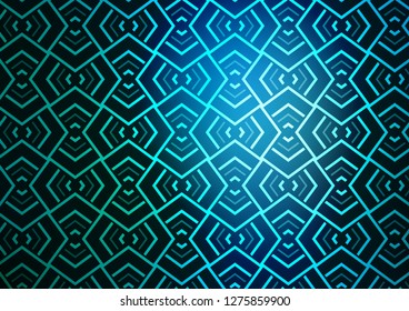 Dark Blue, Green vector background with straight lines. Blurred decorative design in simple style with lines. Pattern for websites, landing pages.