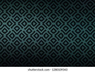Dark Blue, Green vector background with lines, rhombuses. Colorful decorative design in simple style with lines, rhombuses. Backdrop for TV commercials.