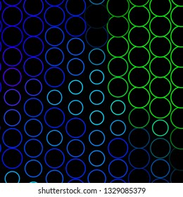 Dark Blue, Green vector background with circles. Abstract illustration with colorful spots in nature style. New template for your brand book.