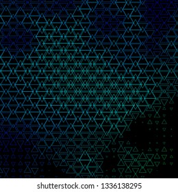 Dark Blue, Green vector background with lines, triangles. Illustration with colorful gradient triangles. Design for your promotions.