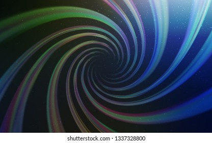 Dark Blue, Green vector background with galaxy stars. Space stars on blurred abstract background with gradient. Template for cosmic backgrounds.
