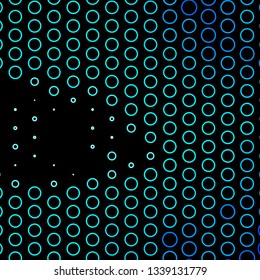 Dark Blue, Green vector background with circles. Abstract decorative design in gradient style with bubbles. Pattern for business ads.