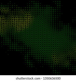 Dark Blue, Green vector background with lines, triangles. Smart design in abstract style with gradient triangles. Template for landing pages.