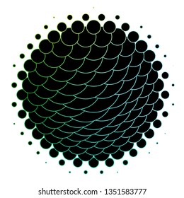 Dark Blue, Green vector background with circles. Colorful illustration with gradient dots in nature style. Pattern for wallpapers, curtains.