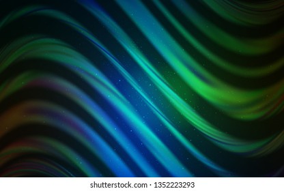 Dark Blue, Green vector background with astronomical stars. Shining illustration with sky stars on abstract template. Pattern for astronomy websites.