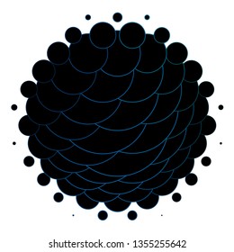 Dark Blue, Green vector background with circles. Abstract decorative design in gradient style with bubbles. Pattern for booklets, leaflets.
