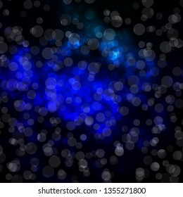 Dark Blue, Green vector background with circles. Abstract colorful disks on simple gradient background. Pattern for business ads.