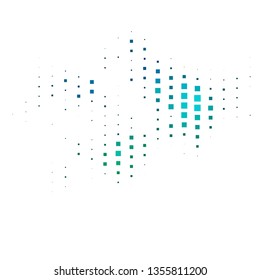 Dark Blue, Green vector background with rectangles. Illustration with a set of gradient rectangles. Best design for your ad, poster, banner.