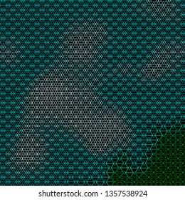 Dark Blue, Green vector background with lines, triangles. Smart design in abstract style with gradient triangles. Pattern for commercials.