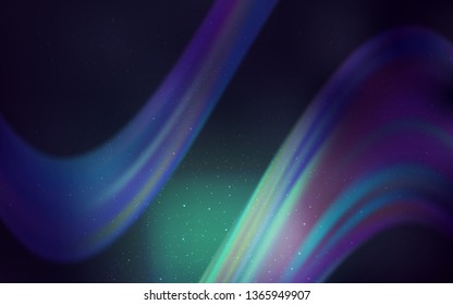 Dark Blue, Green vector background with galaxy stars. Glitter abstract illustration with colorful cosmic stars. Pattern for astrology websites.