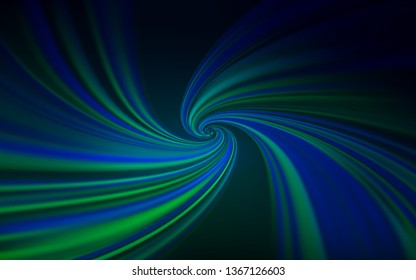 Dark Blue, Green vector background with bent lines. A sample with colorful lines, shapes. A new texture for your  ad, booklets, leaflets.