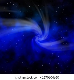 Dark Blue, Green vector background with small and big stars. Decorative illustration with stars on abstract template. Pattern for websites, landing pages.
