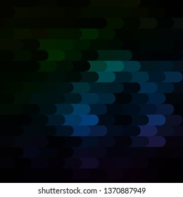 Dark Blue, Green vector background with lines. Modern abstract illustration with colorful lines. Pattern for booklets, leaflets.