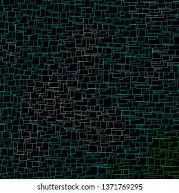 Dark Blue, Green vector background in polygonal style. New abstract illustration with rectangular shapes. Modern template for your landing page.