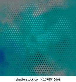 Dark Blue, Green vector background with circles. Colorful illustration with gradient dots in nature style. Pattern for booklets, leaflets.