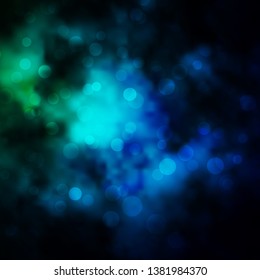 Dark Blue, Green vector background with circles. Modern abstract illustration with colorful circle shapes. Design for your commercials.