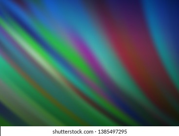 Dark Blue, Green vector background with liquid shapes. Brand new colored illustration in marble style with gradient. The template for cell phone backgrounds.